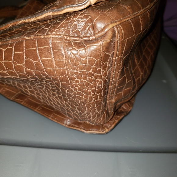 XL Faux Leather Crocodile/Snakskin Brown purse by Bueno - Picture 2 of 16